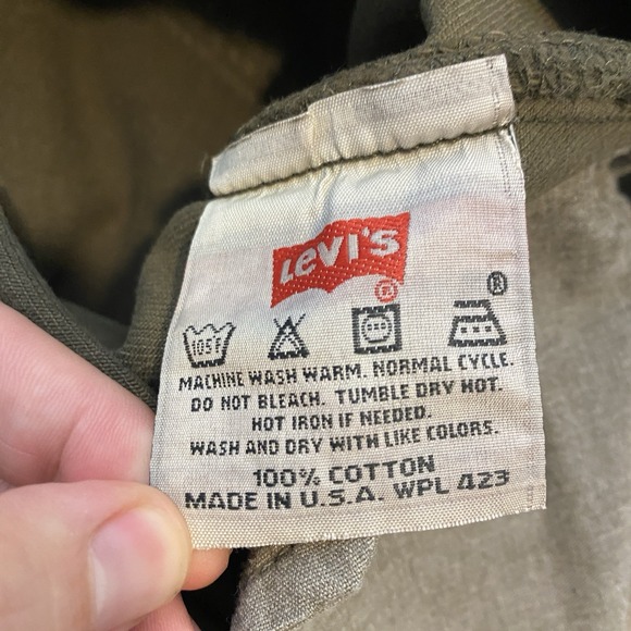 vtg Y2K Levi's 501 Jeans Mens 36 Fits 34x32 Olive Denim Distressed Straight - Picture 5 of 11